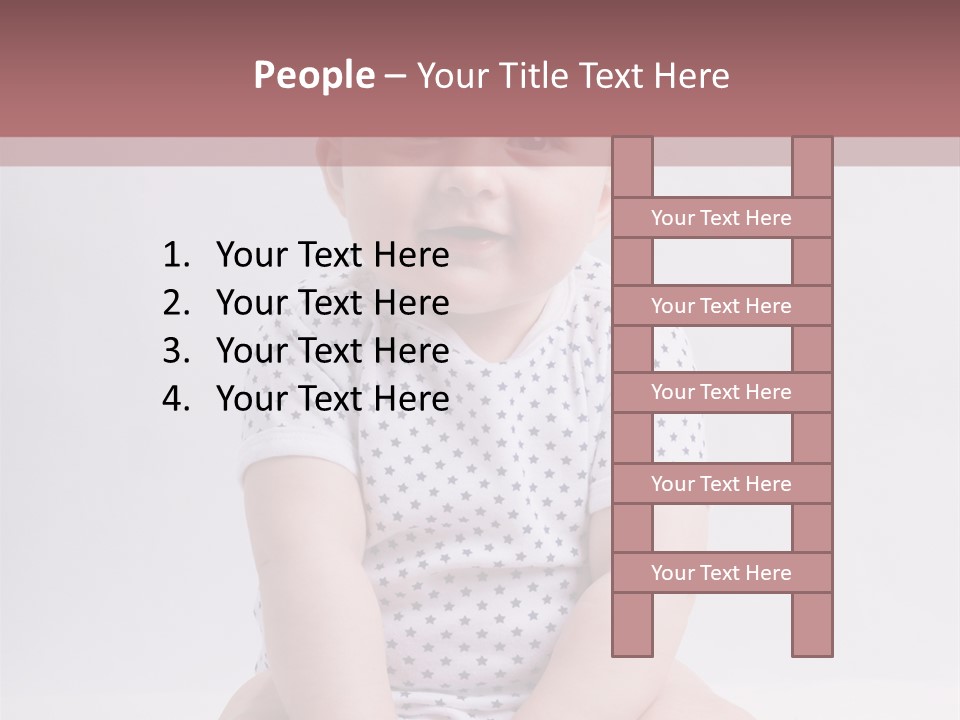 A Baby Sitting On The Ground With A Smile On His Face PowerPoint Template