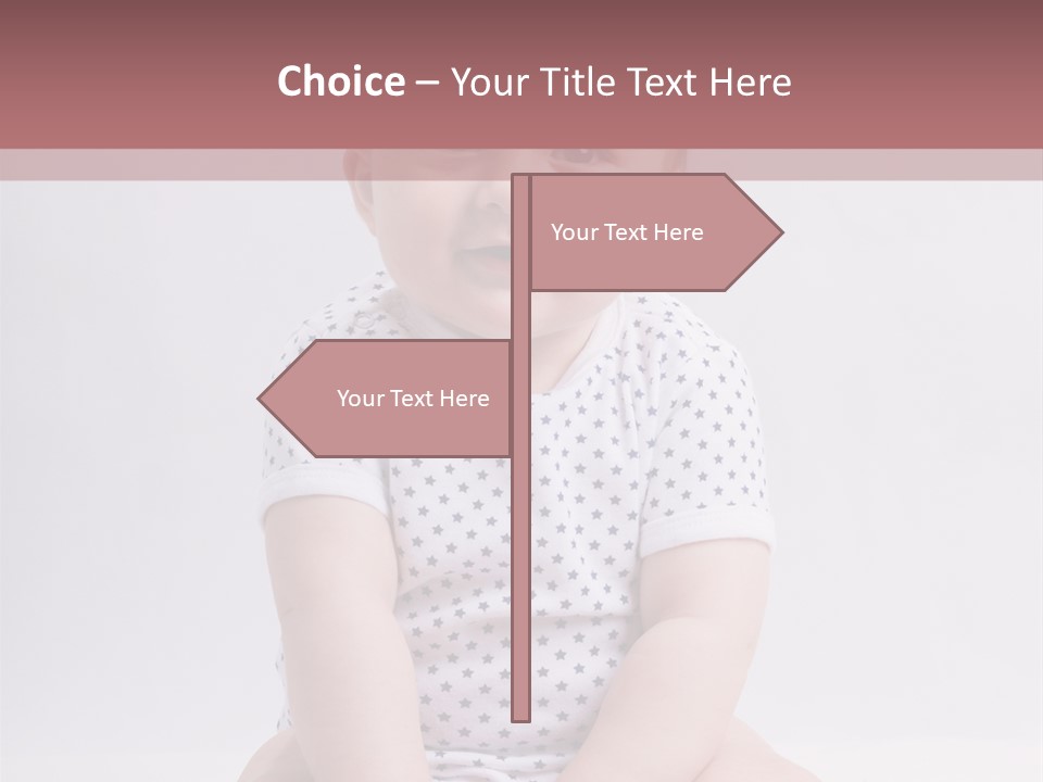 A Baby Sitting On The Ground With A Smile On His Face PowerPoint Template