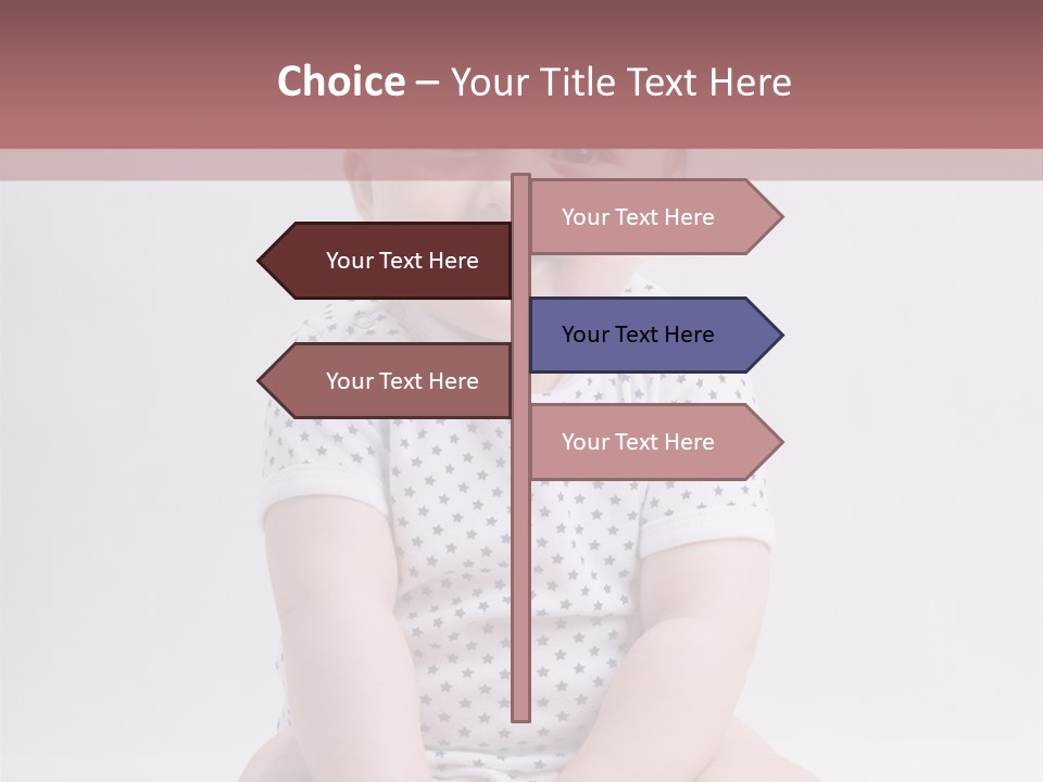 A Baby Sitting On The Ground With A Smile On His Face PowerPoint Template