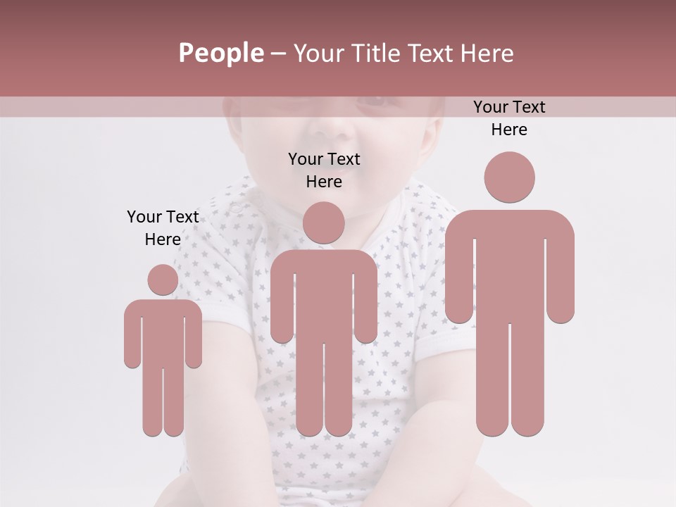 A Baby Sitting On The Ground With A Smile On His Face PowerPoint Template