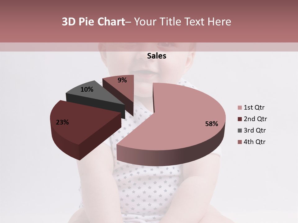 A Baby Sitting On The Ground With A Smile On His Face PowerPoint Template