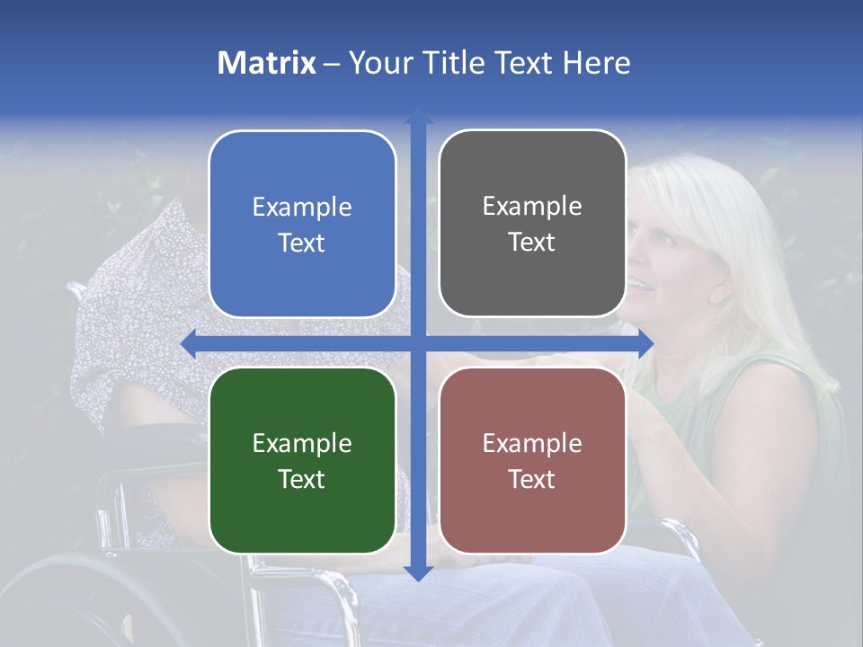 A Woman Sitting In A Wheel Chair Talking To Another Woman PowerPoint Template