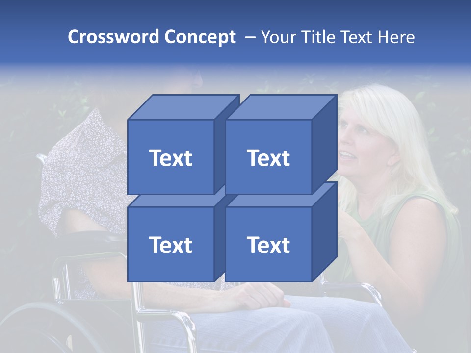 A Woman Sitting In A Wheel Chair Talking To Another Woman PowerPoint Template