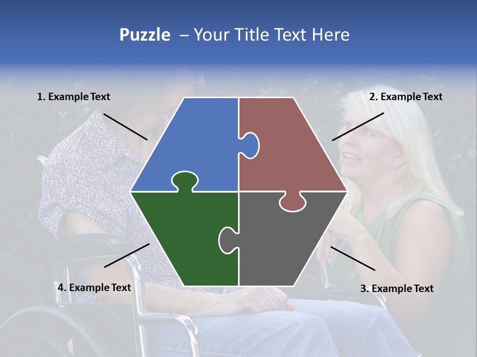 A Woman Sitting In A Wheel Chair Talking To Another Woman PowerPoint Template