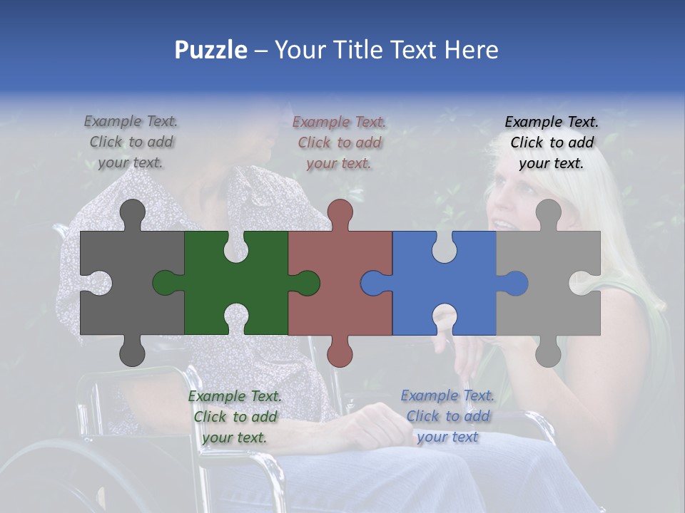 A Woman Sitting In A Wheel Chair Talking To Another Woman PowerPoint Template