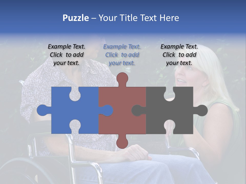 A Woman Sitting In A Wheel Chair Talking To Another Woman PowerPoint Template