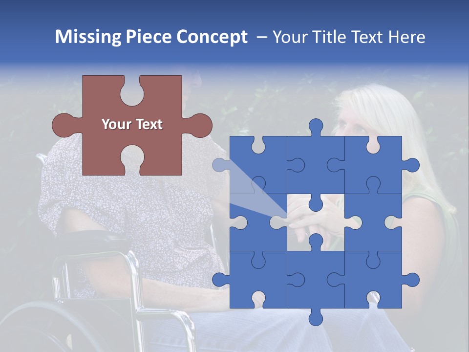 A Woman Sitting In A Wheel Chair Talking To Another Woman PowerPoint Template