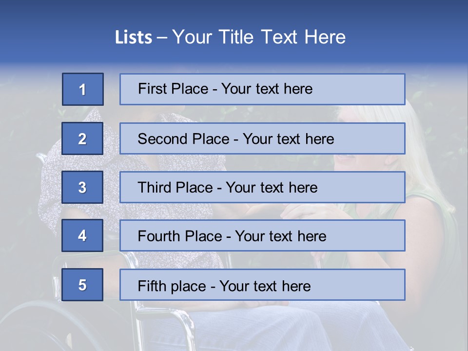 A Woman Sitting In A Wheel Chair Talking To Another Woman PowerPoint Template