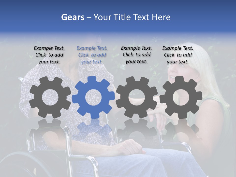 A Woman Sitting In A Wheel Chair Talking To Another Woman PowerPoint Template