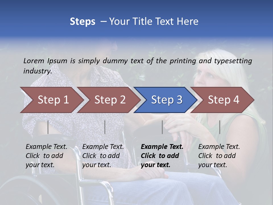 A Woman Sitting In A Wheel Chair Talking To Another Woman PowerPoint Template