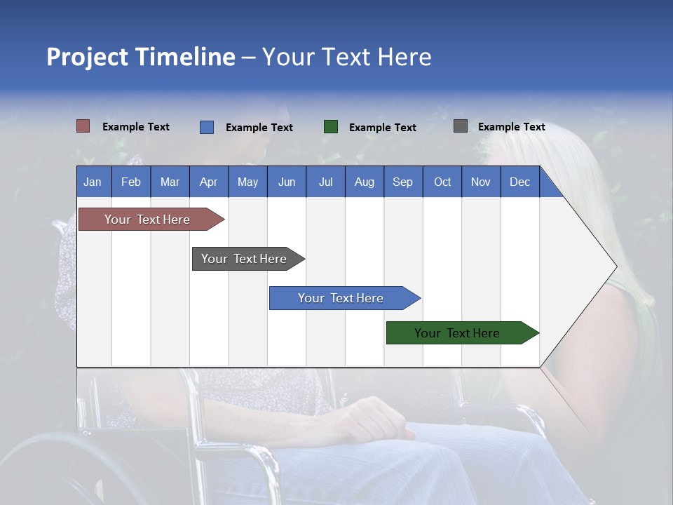A Woman Sitting In A Wheel Chair Talking To Another Woman PowerPoint Template