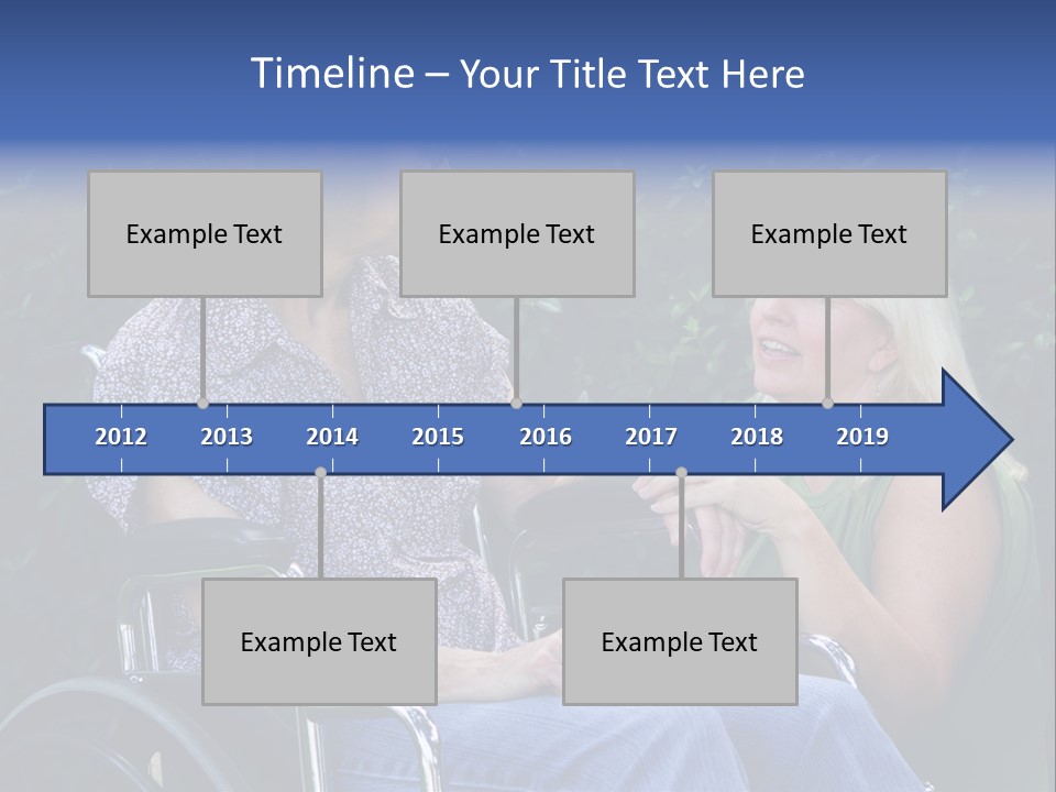 A Woman Sitting In A Wheel Chair Talking To Another Woman PowerPoint Template