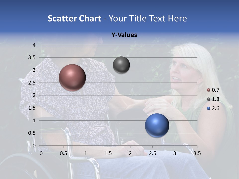 A Woman Sitting In A Wheel Chair Talking To Another Woman PowerPoint Template