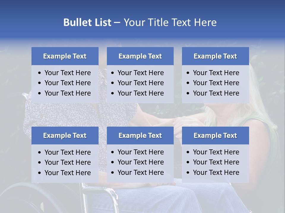 A Woman Sitting In A Wheel Chair Talking To Another Woman PowerPoint Template