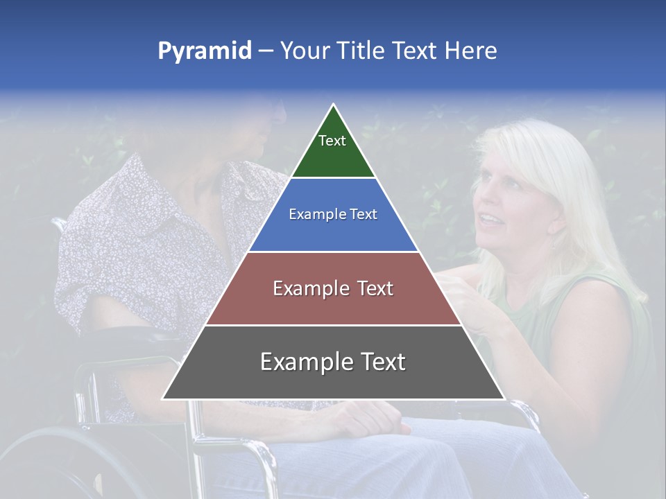A Woman Sitting In A Wheel Chair Talking To Another Woman PowerPoint Template
