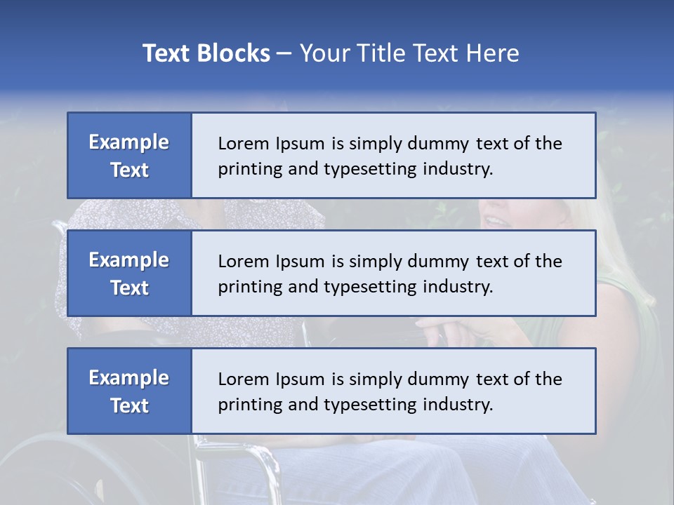 A Woman Sitting In A Wheel Chair Talking To Another Woman PowerPoint Template