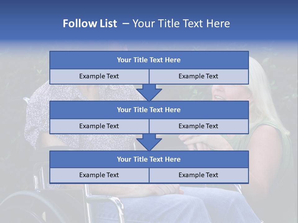 A Woman Sitting In A Wheel Chair Talking To Another Woman PowerPoint Template