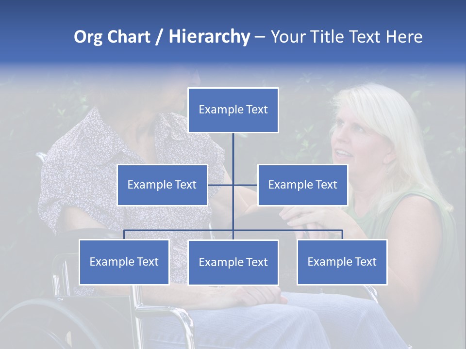 A Woman Sitting In A Wheel Chair Talking To Another Woman PowerPoint Template