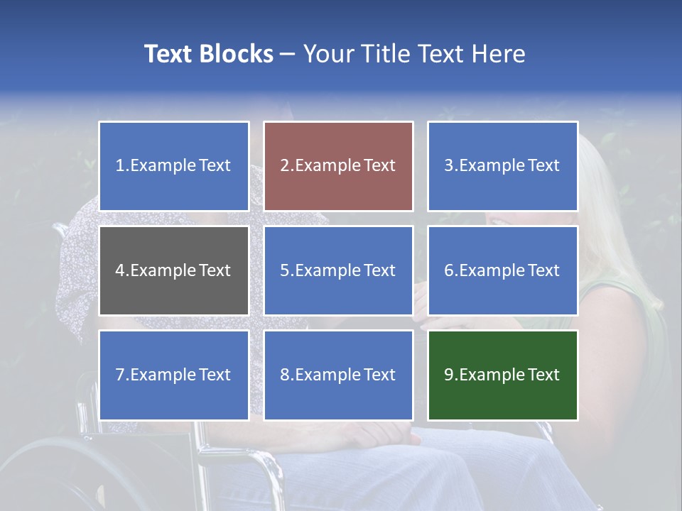 A Woman Sitting In A Wheel Chair Talking To Another Woman PowerPoint Template