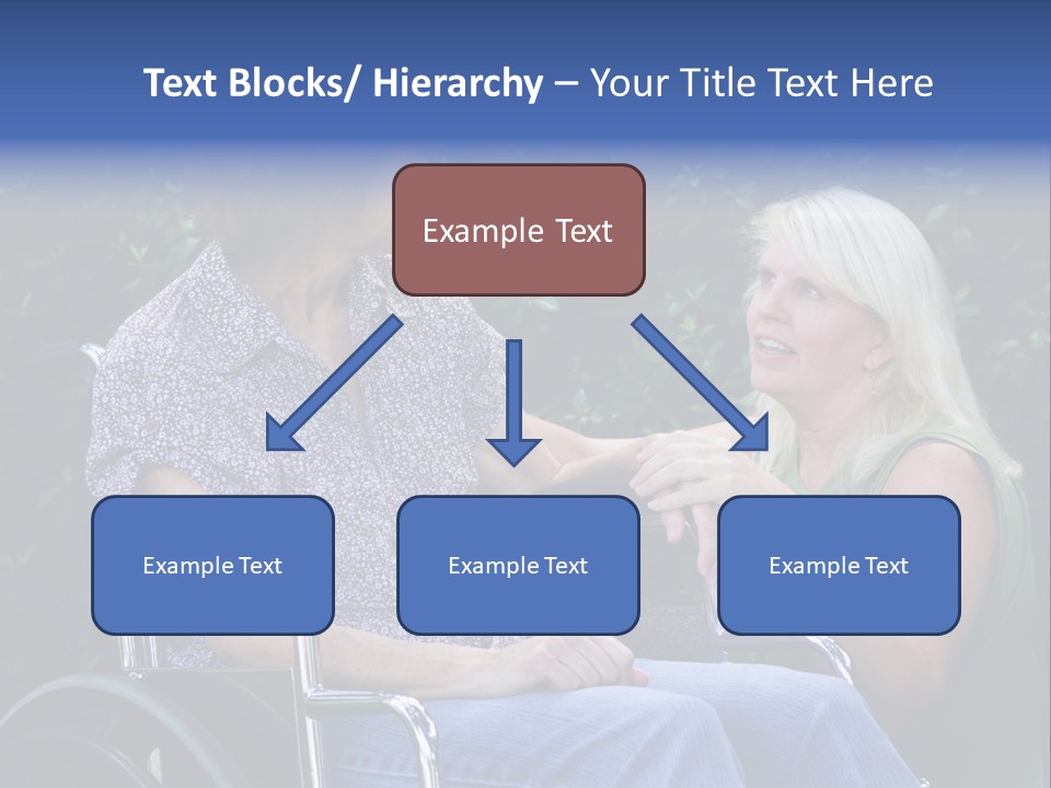 A Woman Sitting In A Wheel Chair Talking To Another Woman PowerPoint Template
