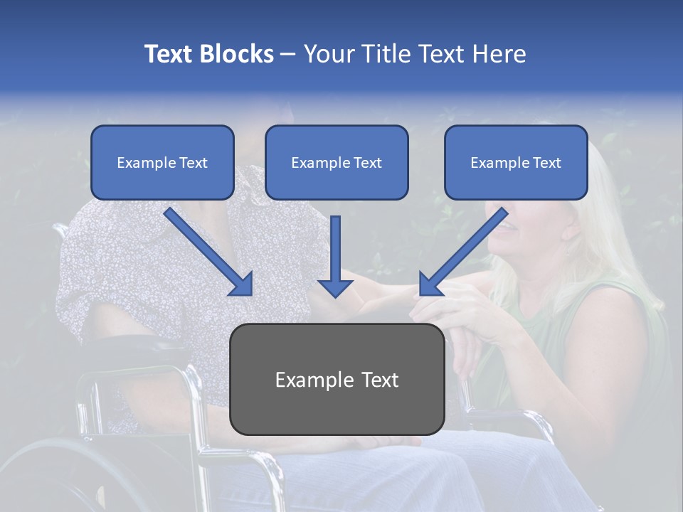 A Woman Sitting In A Wheel Chair Talking To Another Woman PowerPoint Template