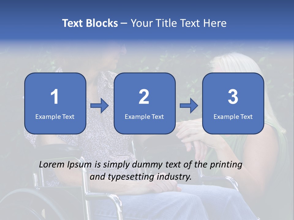 A Woman Sitting In A Wheel Chair Talking To Another Woman PowerPoint Template
