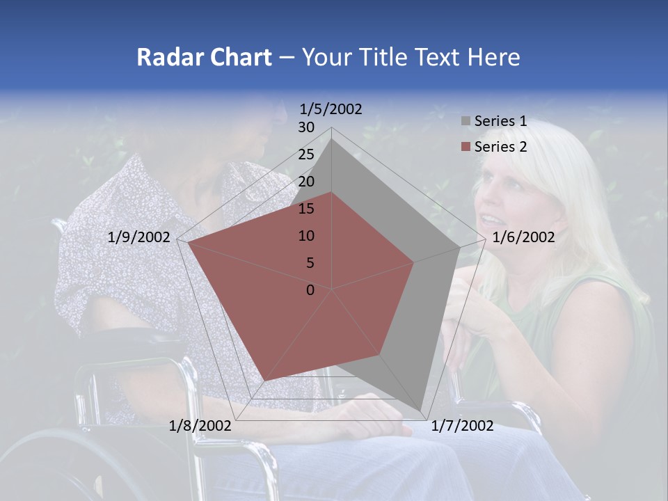 A Woman Sitting In A Wheel Chair Talking To Another Woman PowerPoint Template