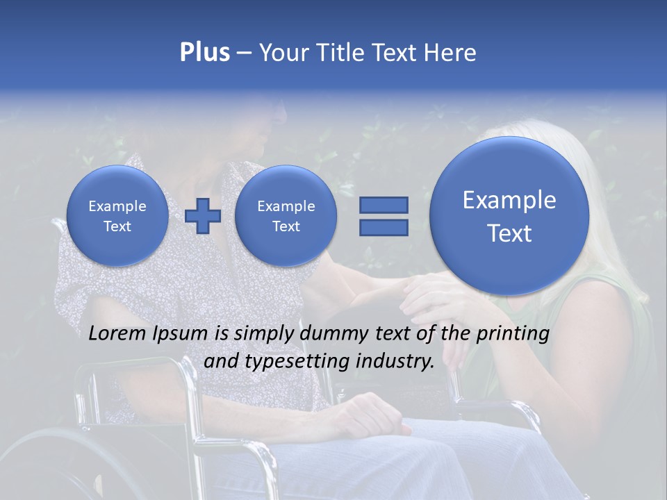 A Woman Sitting In A Wheel Chair Talking To Another Woman PowerPoint Template