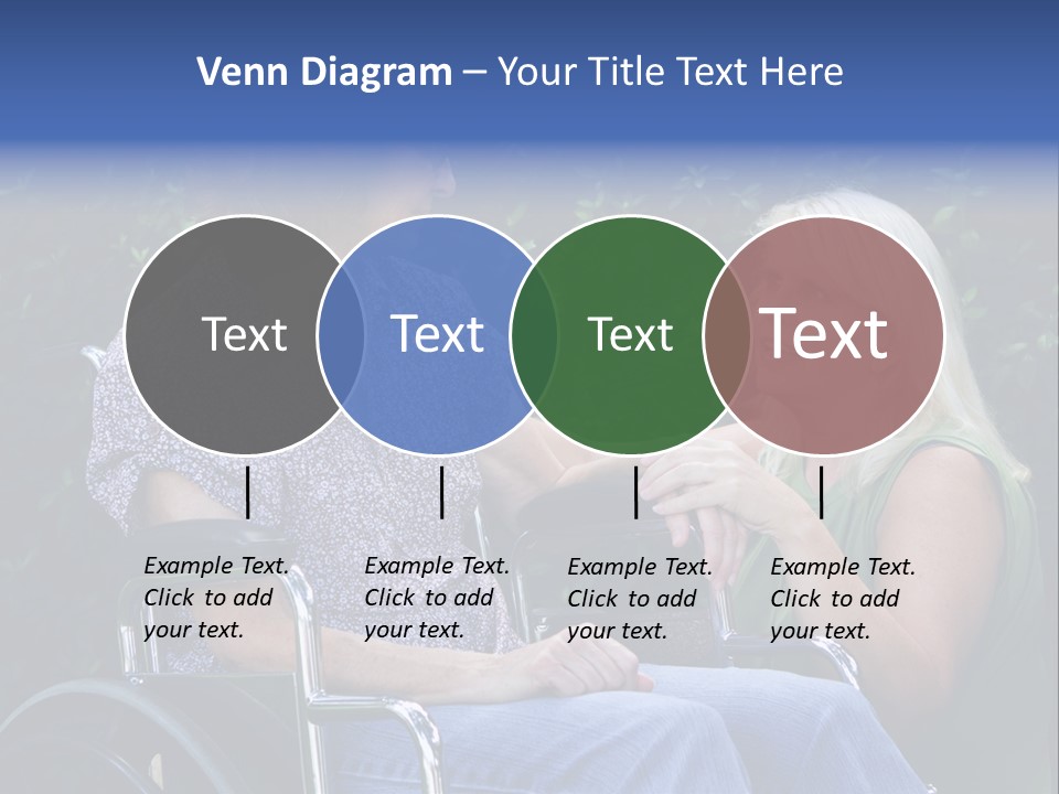 A Woman Sitting In A Wheel Chair Talking To Another Woman PowerPoint Template