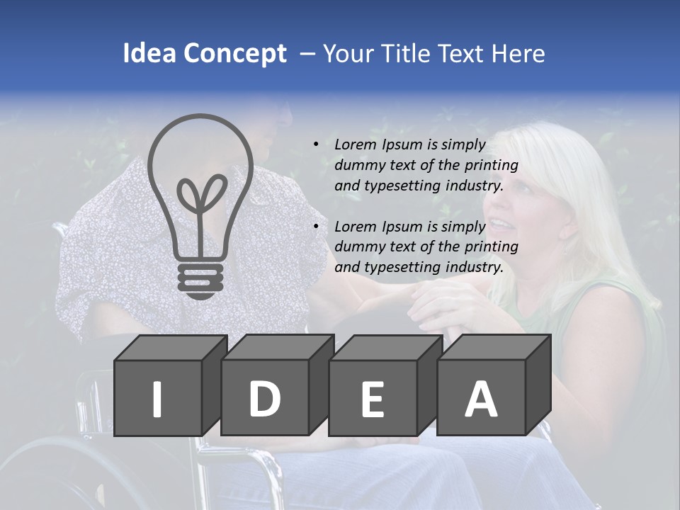 A Woman Sitting In A Wheel Chair Talking To Another Woman PowerPoint Template