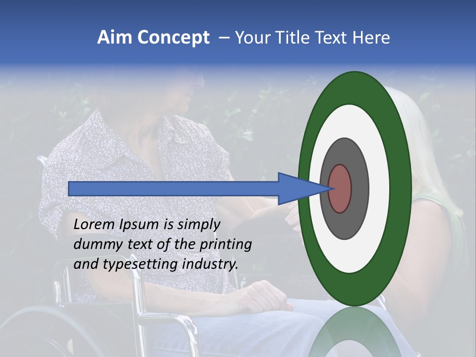 A Woman Sitting In A Wheel Chair Talking To Another Woman PowerPoint Template