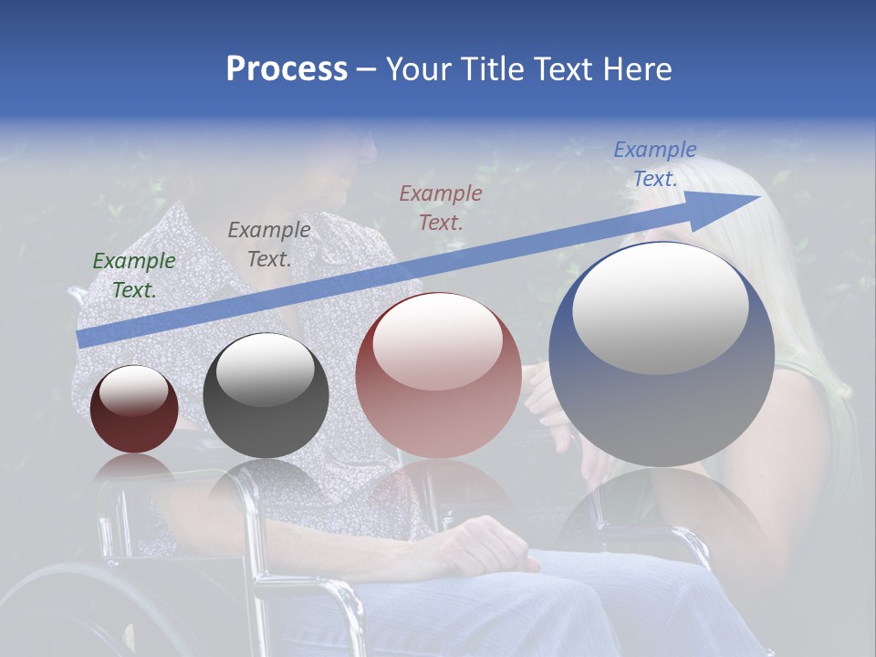 A Woman Sitting In A Wheel Chair Talking To Another Woman PowerPoint Template