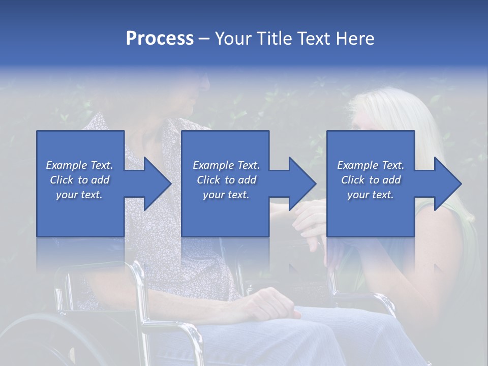 A Woman Sitting In A Wheel Chair Talking To Another Woman PowerPoint Template