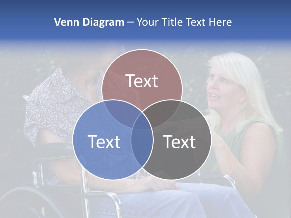 A Woman Sitting In A Wheel Chair Talking To Another Woman PowerPoint Template