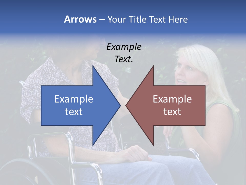 A Woman Sitting In A Wheel Chair Talking To Another Woman PowerPoint Template