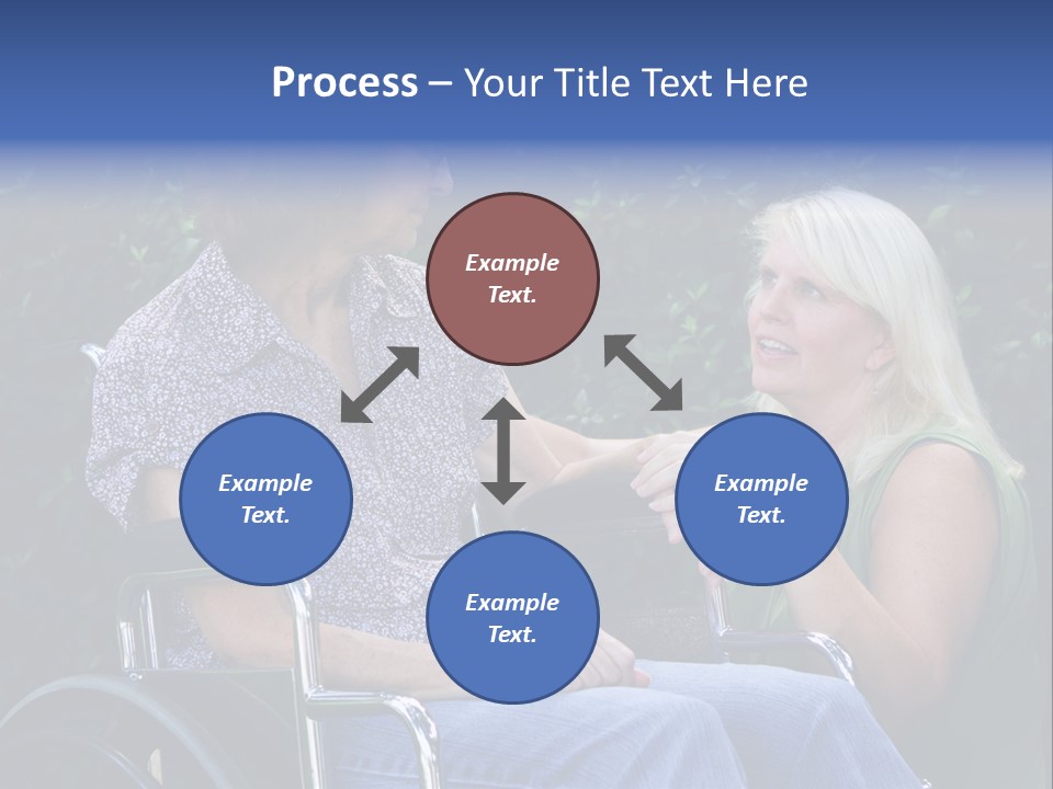A Woman Sitting In A Wheel Chair Talking To Another Woman PowerPoint Template