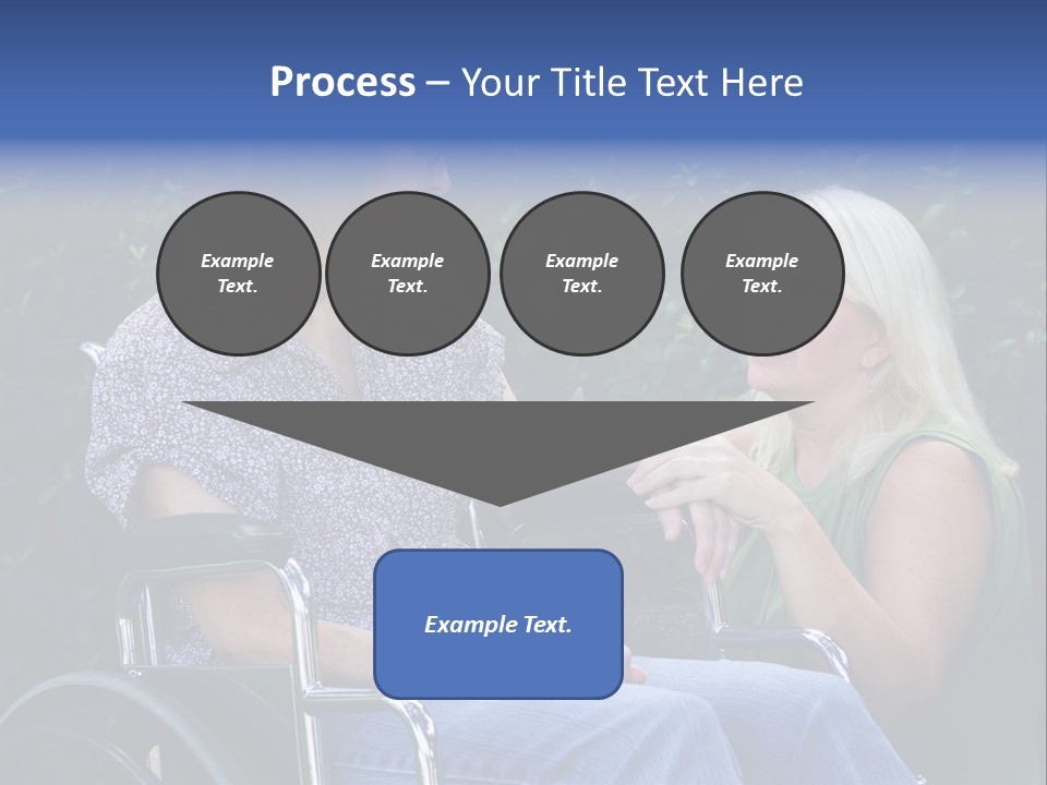 A Woman Sitting In A Wheel Chair Talking To Another Woman PowerPoint Template