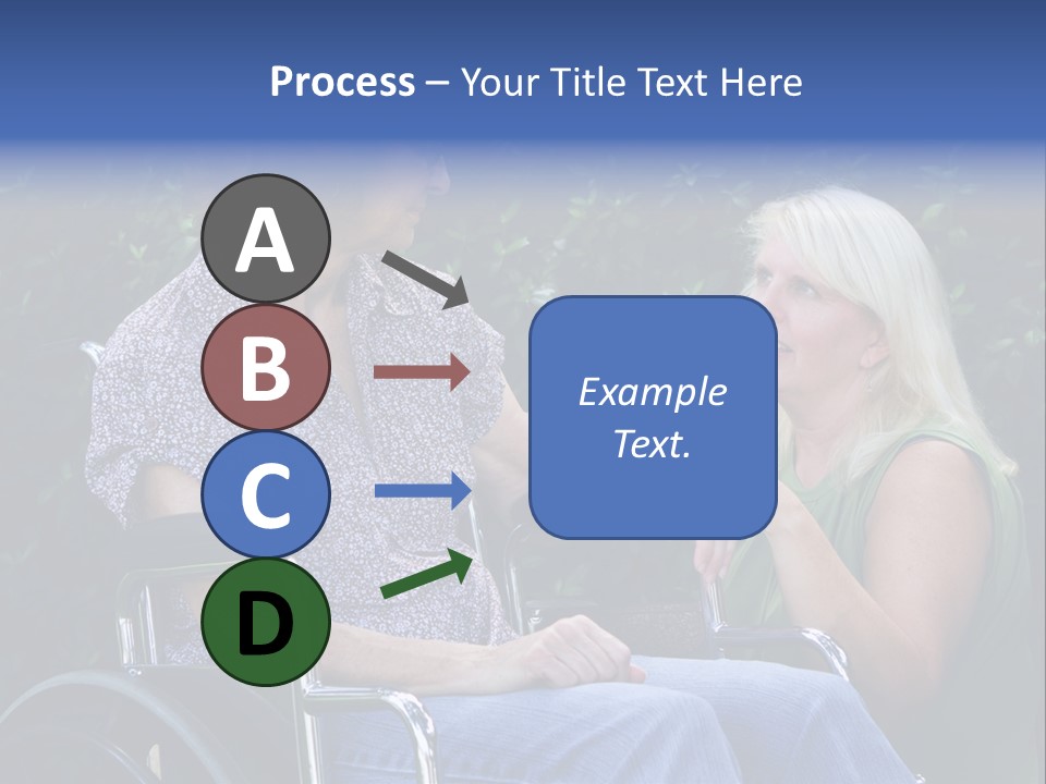 A Woman Sitting In A Wheel Chair Talking To Another Woman PowerPoint Template