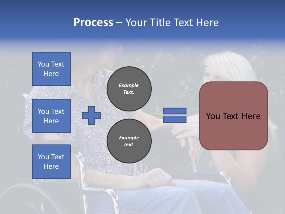 A Woman Sitting In A Wheel Chair Talking To Another Woman PowerPoint Template