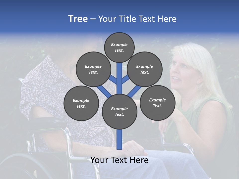 A Woman Sitting In A Wheel Chair Talking To Another Woman PowerPoint Template