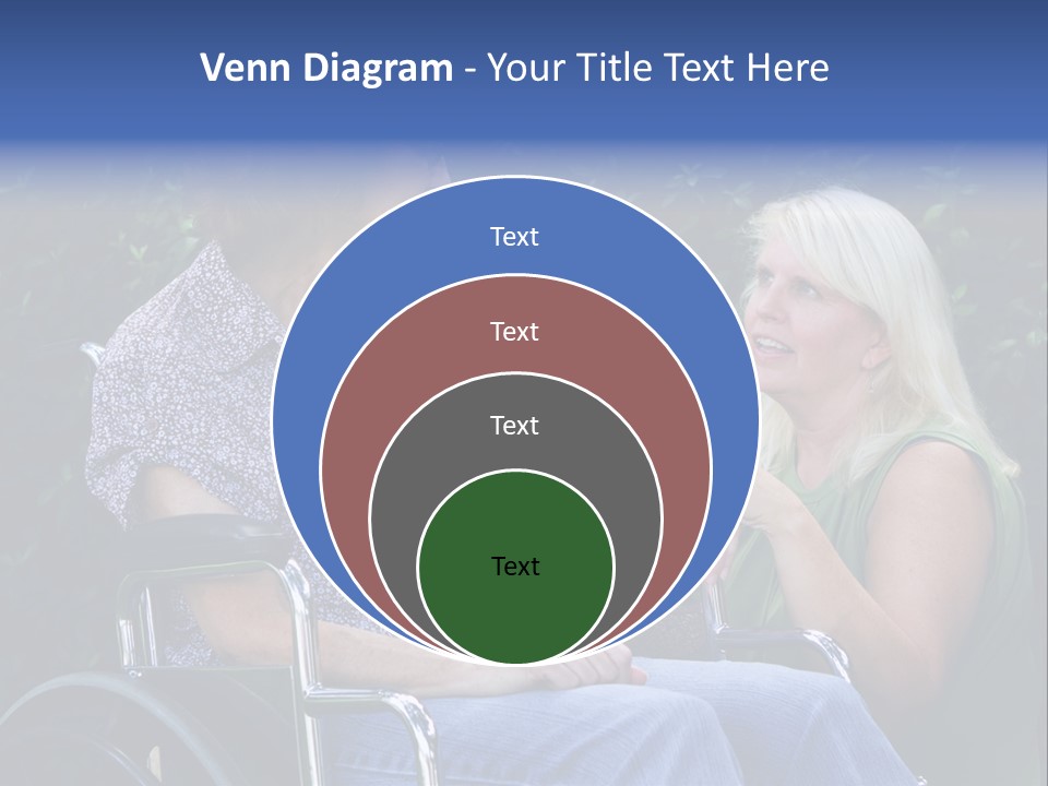 A Woman Sitting In A Wheel Chair Talking To Another Woman PowerPoint Template