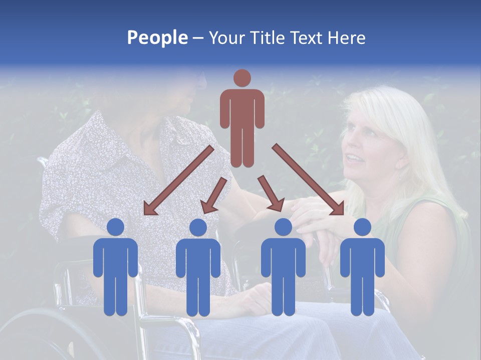 A Woman Sitting In A Wheel Chair Talking To Another Woman PowerPoint Template
