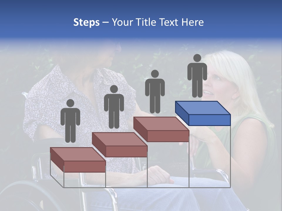 A Woman Sitting In A Wheel Chair Talking To Another Woman PowerPoint Template