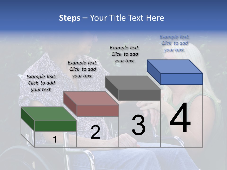 A Woman Sitting In A Wheel Chair Talking To Another Woman PowerPoint Template