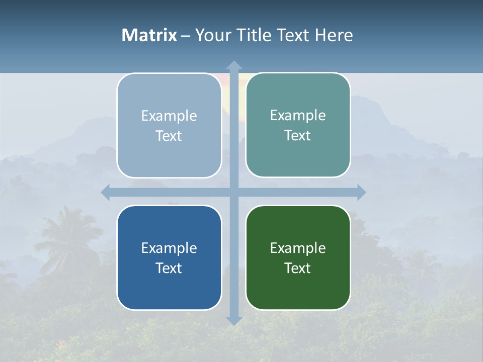 A Sunset Over A Forest With Trees And Mountains In The Background PowerPoint Template