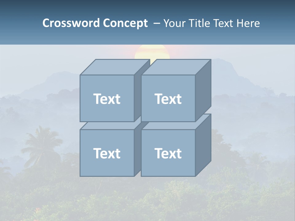 A Sunset Over A Forest With Trees And Mountains In The Background PowerPoint Template