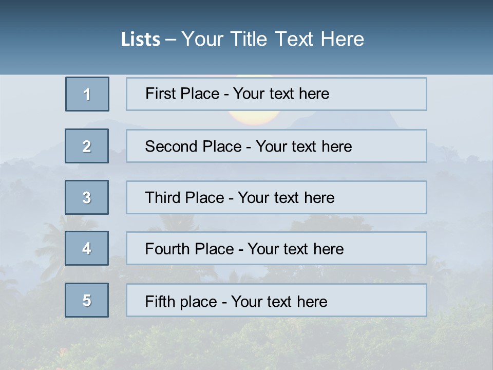 A Sunset Over A Forest With Trees And Mountains In The Background PowerPoint Template
