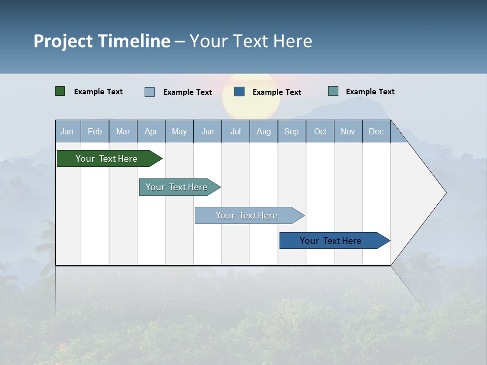 A Sunset Over A Forest With Trees And Mountains In The Background PowerPoint Template