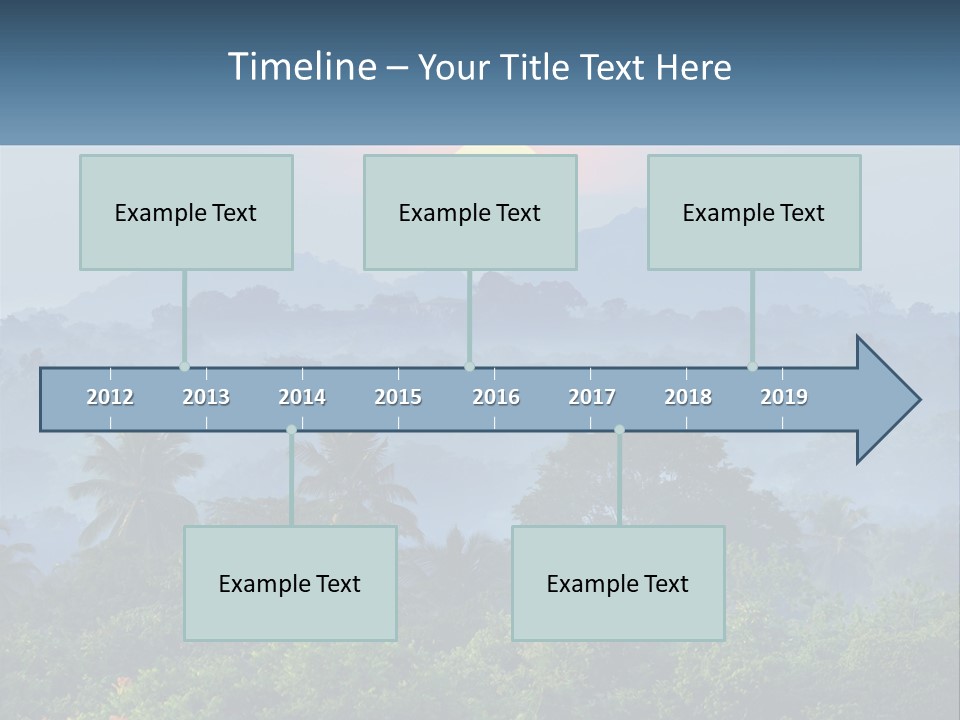 A Sunset Over A Forest With Trees And Mountains In The Background PowerPoint Template
