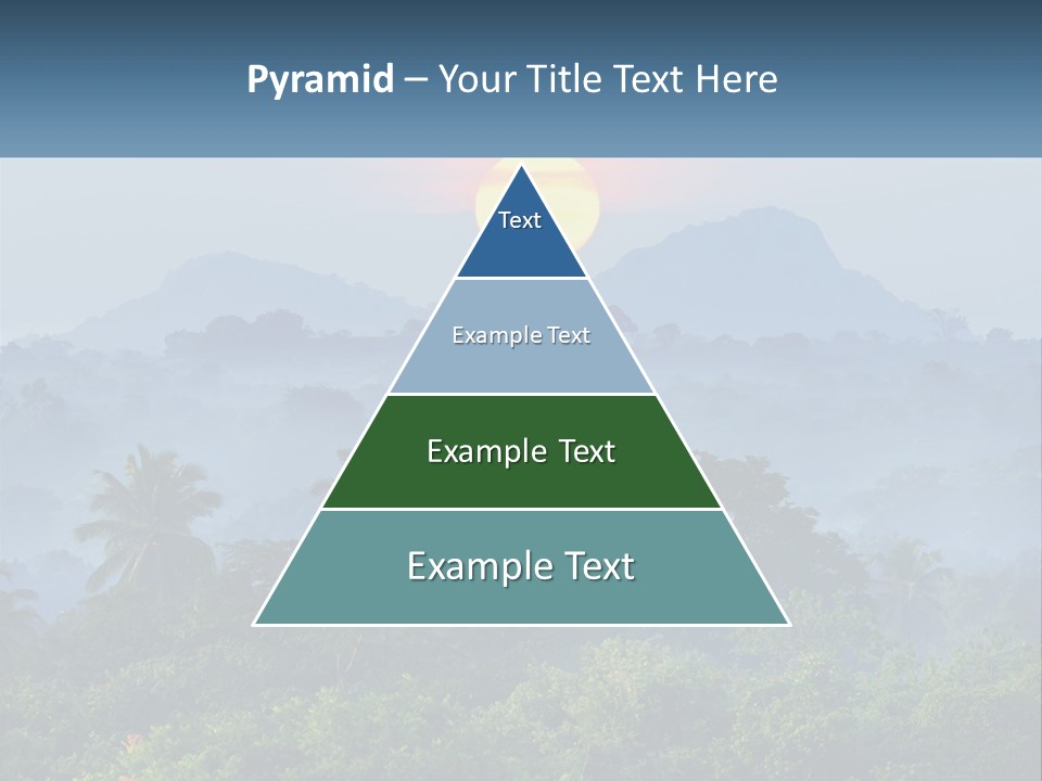 A Sunset Over A Forest With Trees And Mountains In The Background PowerPoint Template
